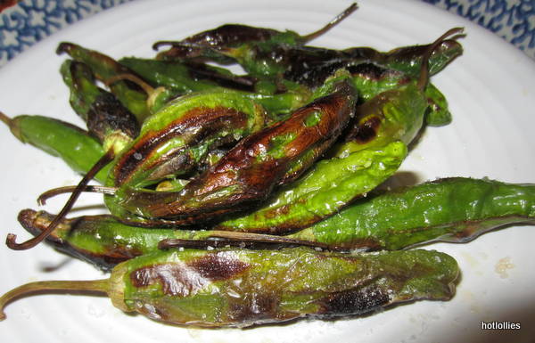 roasted shishito peppers