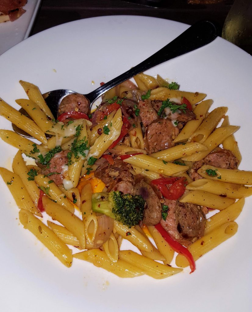 spicy penne pasta & sausage