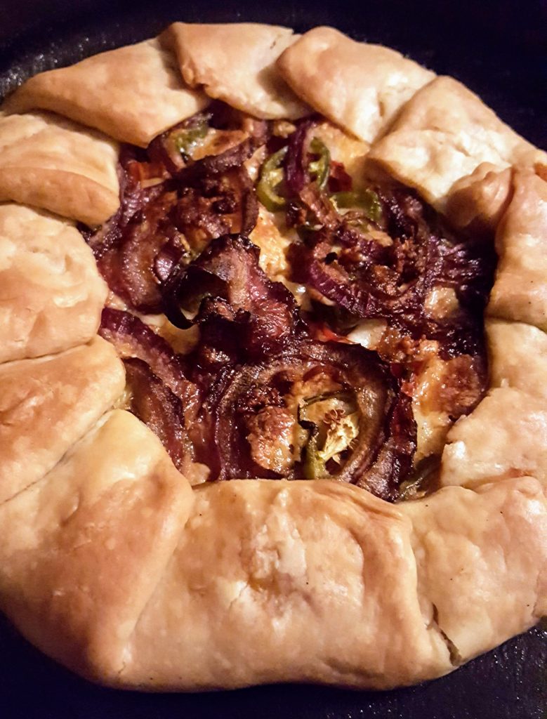 spicy tomato galette close up