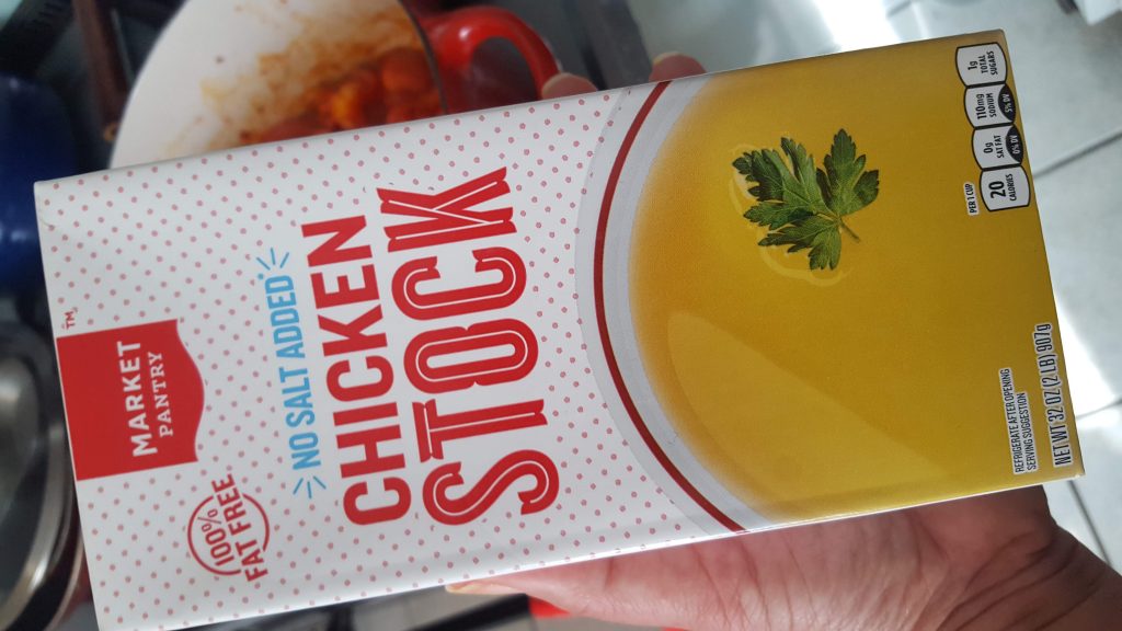 box of low sodium chicken stock