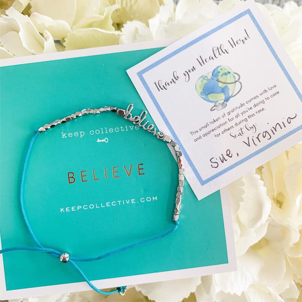 hope for health heroes bracelet and inspirational message