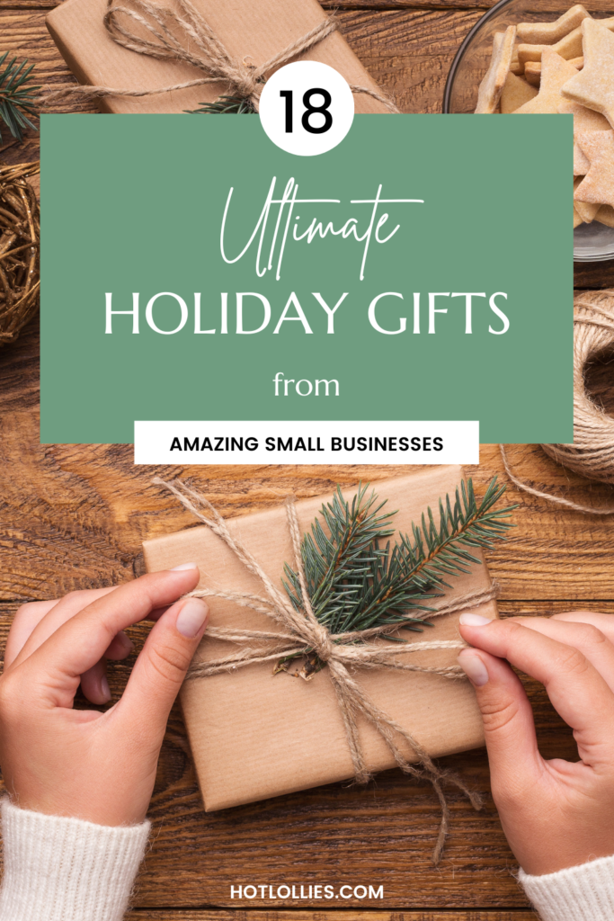 the ultimate holiday gift guide and hands wrapping gift