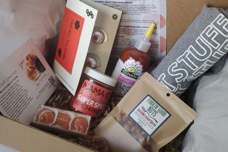 hot stuff subscription Asian themed box filled with spicy goods